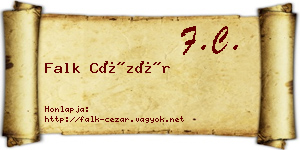 Falk Cézár névjegykártya